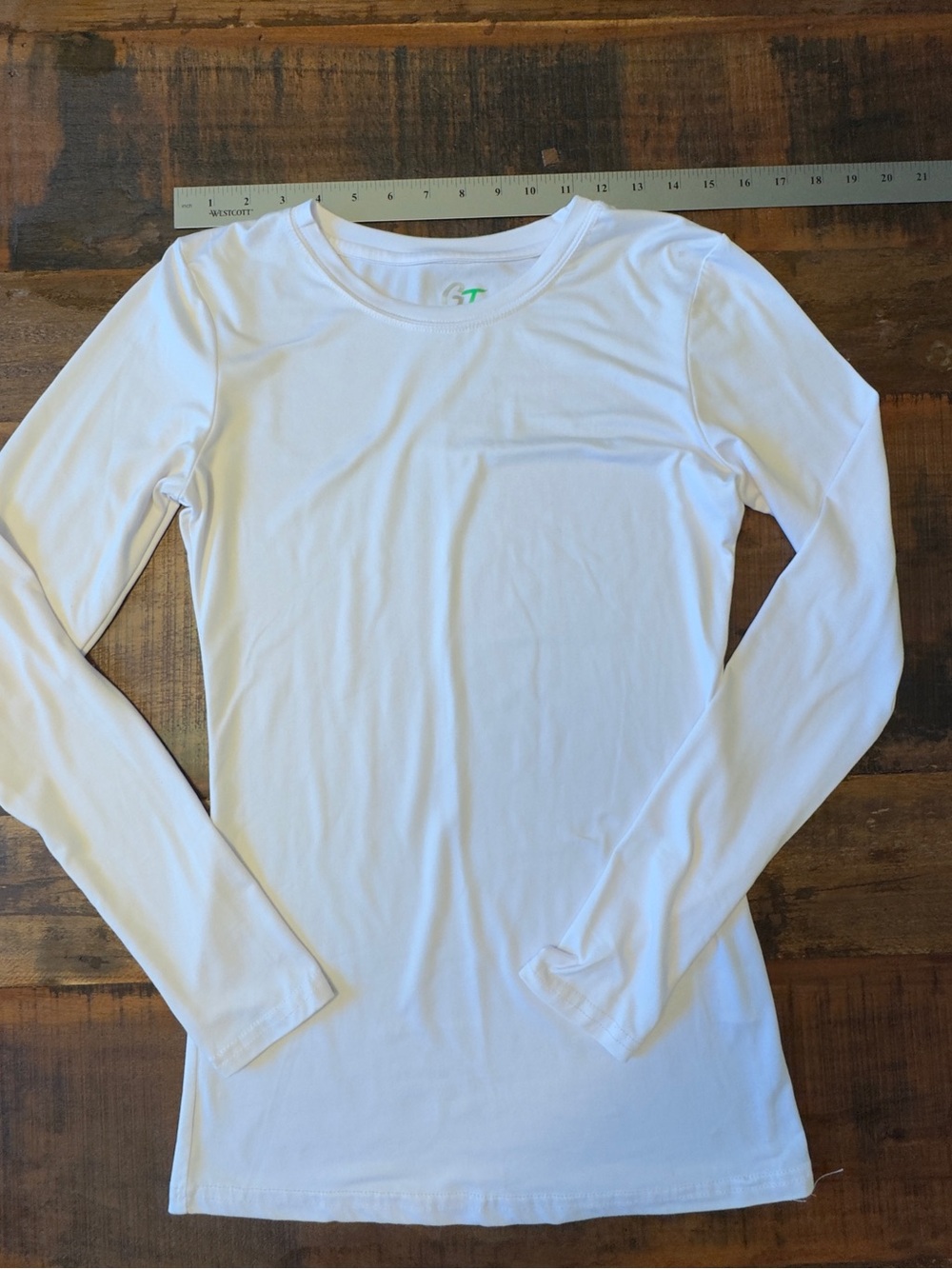 Scrub Base Layer Long Sleeve Crewneck Shirt - White - S
